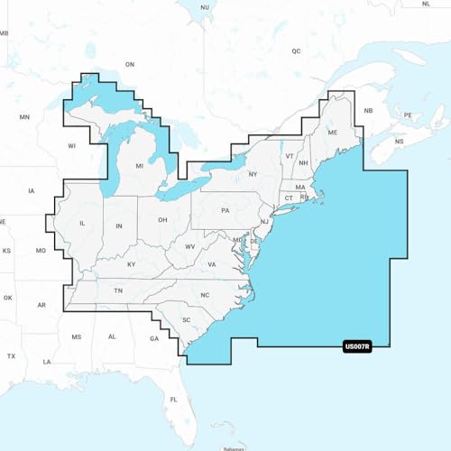 Garmin U.S. East Navionics+ NSUS007R carta náutica para costa este