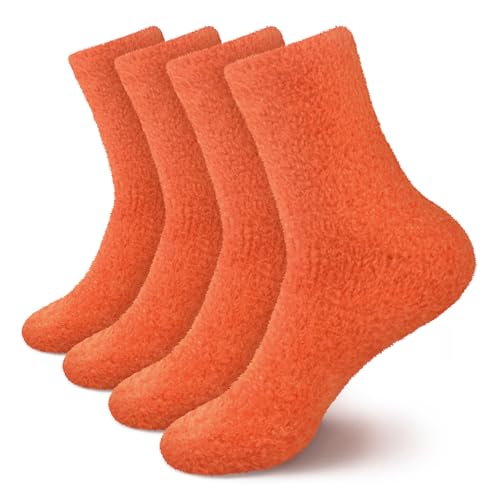 Image of BambooMN Women's Fuzzy Soft Colored Socks