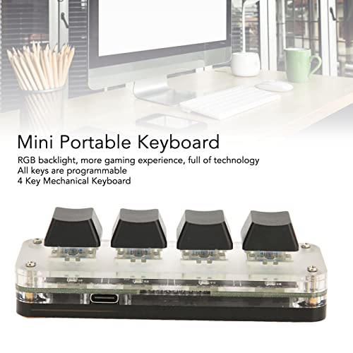 Teclado Gamer 4 Keys Mini Keypad USB miniatura 3