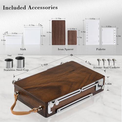Acode Wood Tabletop Easel Storage Box, Plein Air Easel Pochade Box For Art Supplies thumb #2