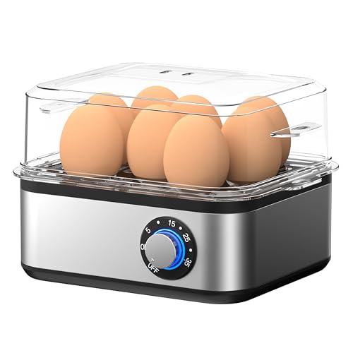 TIUIT Adjustable Timer Electric Egg Cooker for Hard Boiled...