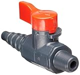Asahi America Labcock PVC Ball Valve, Inline, Unibody, Lever, 1/4