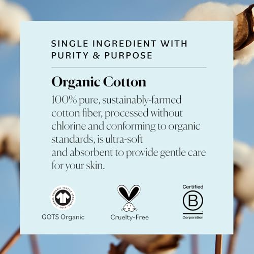 Image of Sky Organics Organic Baby Cotton Swabs 60ct, Baby Safe Tips, Chlorine-Free