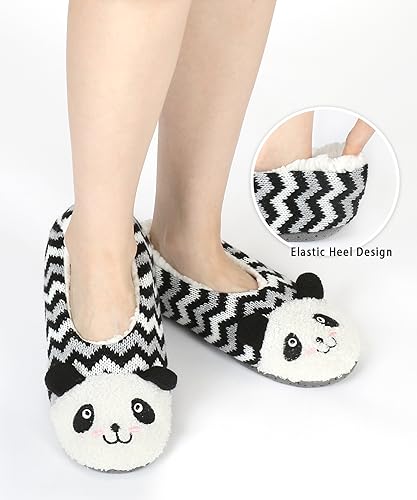 Image of DICUIRD Womens Animal Slipper Socks Non Slip Gripper House Slippers
