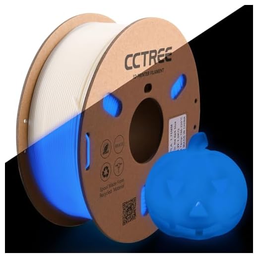 CCTREE 3D Printing Glow PLA+ Filament 1.75mm, Stronger and Tougher Glow in the Dark 3D Printer Filament PLA Plus, Accuracy +/- 0.03mm, 1KG Spool (2.2lbs), Fit Most FDM Printer, Glow Blue