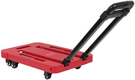 BlueJan Multi-Use Six Wheel Luggage Cart Red