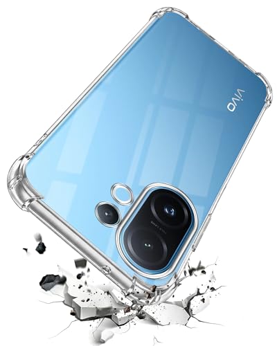 Image of Jkobi Shockproof Crystal-Clear Back Cover for Vivo V60 | Vivo T4 Pro (Anti Yellow Case | Drop & Camera Protection | Hard Polycarbonate)
