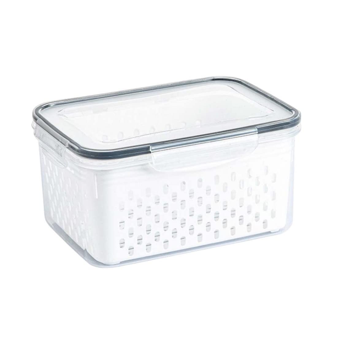 CAKEEYUM Fruit Storage Containers Refrigerator Organizer Bins Fridge Food Salad Container with Lid Colander 1750ml fruit storage container fridge refrigerator organizer bins fr
