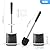 TRENTI Toilet Brush, Toilet Brush and Holder Set, Bristles Toilet Bowl Brush Head with Ventilated Holder, Wall Mounted Compact Toilet Brush Set for Bathroom Deep Cleaning (1, Black)