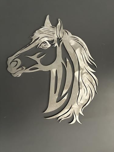 Tête de cheval en acier cadeau idéal pour passionné d'équitation