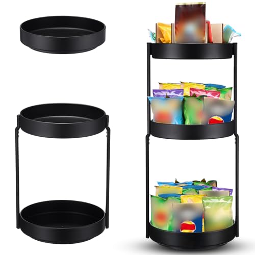 3-tier Snack Carousel Organizer Snack Tray Versatile Metal Snack ...