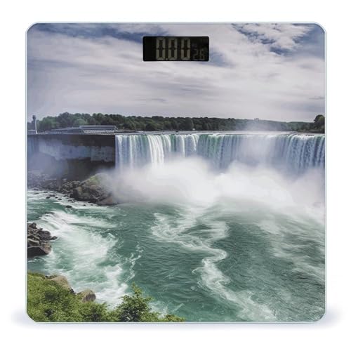 Báscula digital de vidrio templado Niagara Falls con pantalla LCD