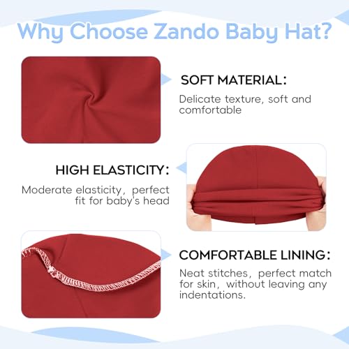 Zando Baby Beanie Hat Newborn Hats Toddler Infant Soft Cute Knit Cap Nursery Winter Beanie for Baby Girl Boy3