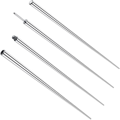 Finrezio 14G Titanium Piercing Taper Insertion Pin For Ear/Nose/Navel/Nipple/Lip/Eyebrow Stretcher Body Piercing Stretching Kit Assistant Tool #TOP20