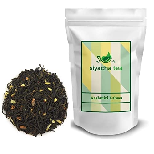 Image of Siyacha Tea, Kashmiri Kahwa Green Tea, 250 Grams, Cinnamon, Clove, Saffron, Almond Preium Spice Blend, Loose Leaf Chai Patti, 100% Natural, Makes 125 Cups (approx)