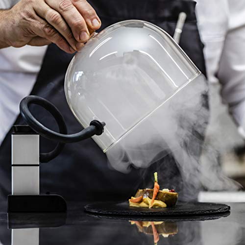 Lacor - 61815 - Magic Food Smoker Bell , Glasdeckel mit Ventil , Ermöglicht den Eintritt von Rauch , Dampf und Aromen zu rauchen und aromatisieren Lebensmittel , 16 x 12cm