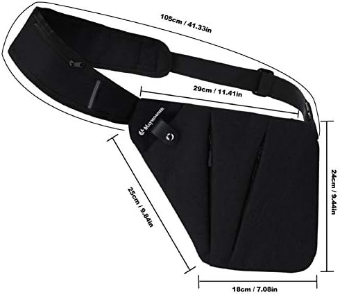Maymooner Mens Sling Bag Anti Theft Chest Bags Lightweight Crossbody Shoulder Bag Daypack for Outdoor Sport Travel Hiking