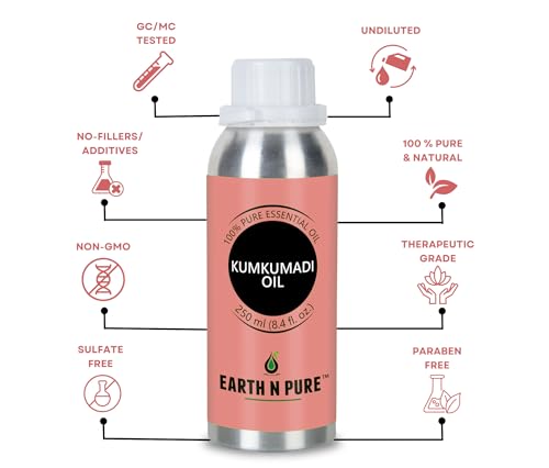 Image of Earth N Pure Kumkumadi Tailam Face Oil Enriched with Saffron and 24 Powerful Herbs, Natural & Therapeutic Grade 250