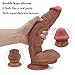 Nabini 12 inch Liquid Silicone Dildo - Lifelike Huge Dong - Strong Suction Cup - Realistic and Extremely Soft Adult Toy - 100% Waterproof Big Size Adult Sex Toy