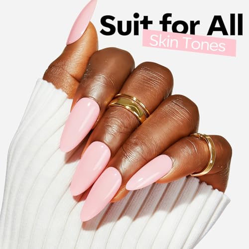 Image of modelones Baby Pink Gel Nail Polish 15ML, Hema Free Summer Pastel Soak-Off UV Gel Polish - 28+Days Long-Lasting Nail Art DIY Manicure Kit Home Salon Women Gifts