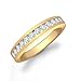 Jewelco Europa Dames Or Jaune 9k 0.5ct Diamant eternite bague 4mm