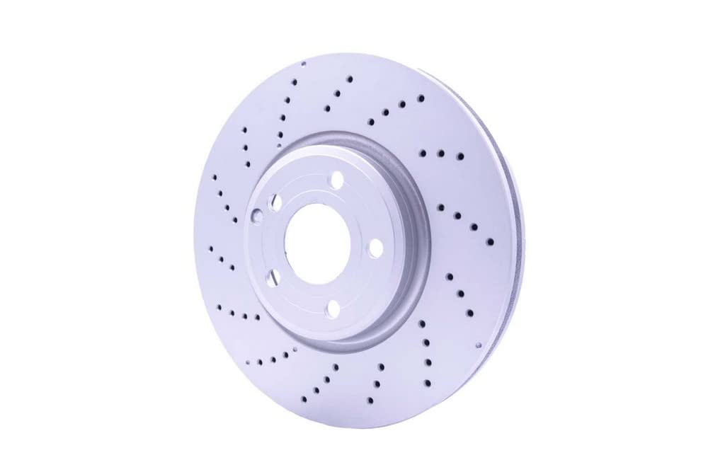 HELLA 8DD 355 122-911 Brake Disc - 55777PRO_HC - High-carbon - Coated - 322mm - 32mm - Perforated/internally vented - for e.g. MERCEDES-BENZ