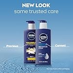 NIVEA MEN Maximum Hydration 48-Hour Moisture Body Lotion for Dry Skin, Aloe Vera Lotion for Men, 3-in-1 Body, Face and Hands, Dermatologically-Tested, 16.9 Fl Oz Bottle - Image 2