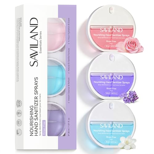 SAVILAND Hand Sanitizer Spray: 3pcs Plant Fragrance Spray Ha