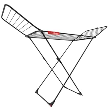 Vileda Stendibiancheria Extra Ultimate | Fili antipiega XXL per ridurre i segni sul bucato | 20 metri di spazio di stenditura | Ruote per il trasporto | Supporto extra per piccoli capi | Gambe a X