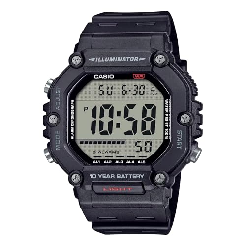 Casio Herren Analog-Digital Uhr mit Harz Armband AE-1600H-1AVDF