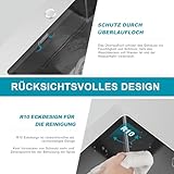 KEOKBON Kitchen Sink 70 * 45 * 19cm-Handmade 304 Stainless Steel Sink with Basket Strainer and Overflow for Flushmount and Topmount Installation, Single Bowl,Satin Brushed Silver - Image 7