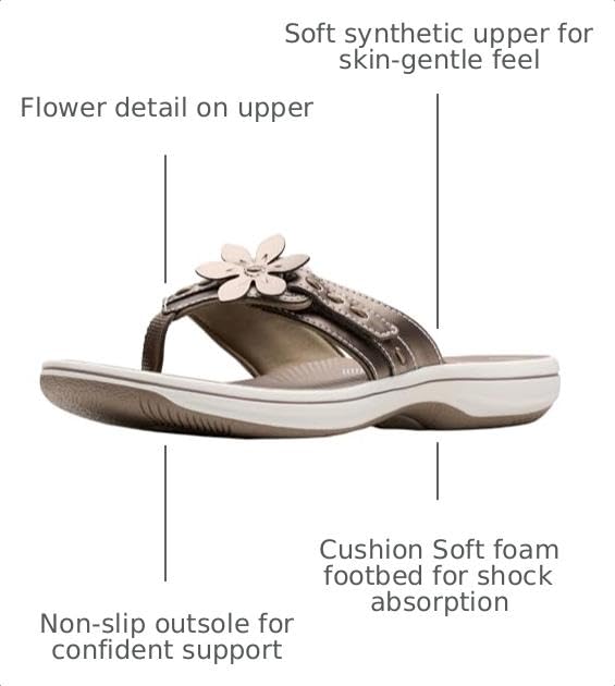 Image of Clarks Women's Breeze Opal Cloudsteppers Flip-Flop