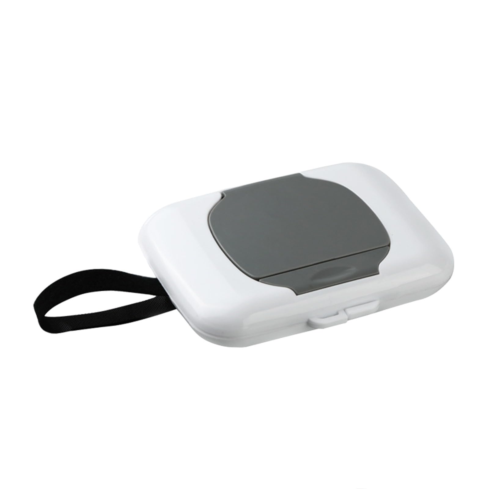 Grey Travel Wipe Holder Reusable, Wet Wipe Container Box Strollers, Hanging Dispensers Refillable Wipe Case Safe Wet Storage Baby Wipe Holder Travel