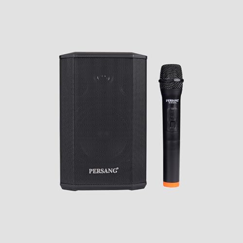 PERSANG Soundbox 2.0 Portable Bluetooth Speaker with UHF Wireless Microphone (Black) | 13.97 cm Woofers | Upto 3 Hrs Playback Time | Deep Bass Speaker | 6 EQ Modes | 18 W RMS/1800 PMPO