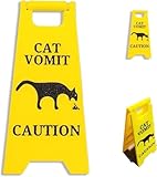 Panneau De Vomi De Chat, Panneau De Vomi De Chien, DéCoration De Panneau D'Avertissement De Chat, Cadeaux Amusants,Meilleurs Cadeaux De Chat Pour Les Amoureux Des Chats Et Les DéCorations De Chat,cat