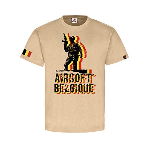 Maillot airsoft Belgique beige XL pour événement de club et sport tactique
