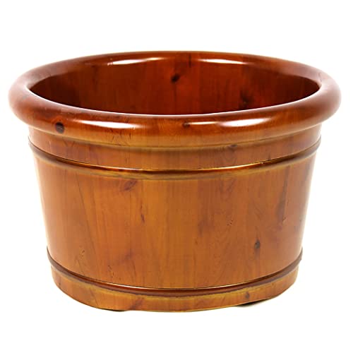 Tina de spa para pies de madera maciza de roble