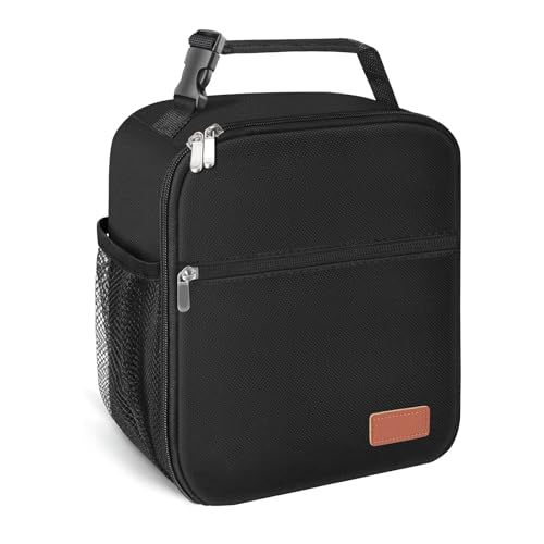 HABOPET Lunch Box for Men & Women Durable Lunch Bag for Work & Adults Reusable Insulated Small Lunchbox Black