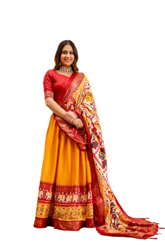 Stitched Traditional Lehenga Choli Set with Patola Dupatta – Fest...