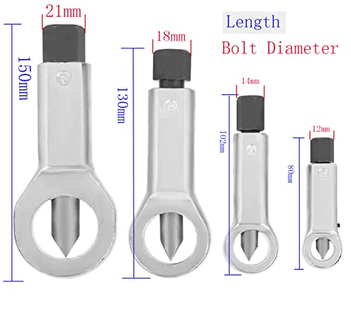 Metal Nut Splitter Cracke (4 Pack), Heavy Metal Duty Nut Splitter Pressure Nut Splitting Tools For Removing Broken Nuts #TOP5
