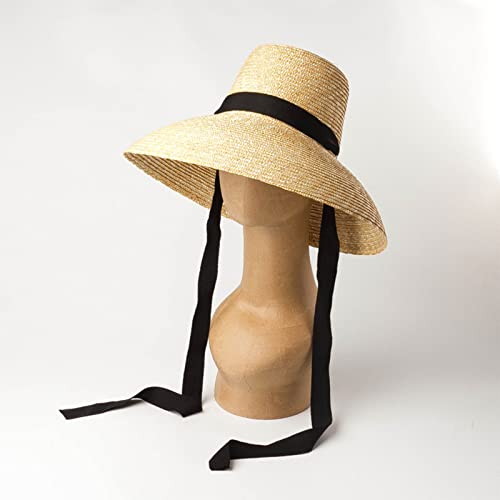Sombrero de paja para sol con correa ajustable miniatura 6