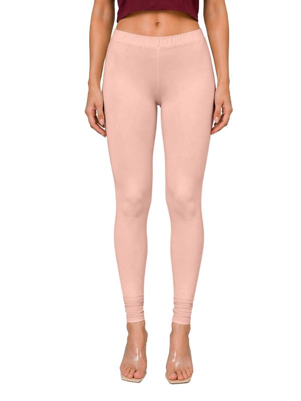 Image of TRENDMALLS Women's Microfiber Elastane Stretch Soft Churidar Length Leggings with Ultrasoft Waistband