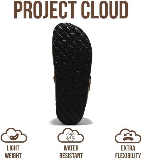 Project Cloud 100% Genuine Leather Footbed Clogs for Women - Memory Foam Arch Support Slippers for Women - Trendy Slip-ons Women's Mules & Clogs Sandals - Image 5