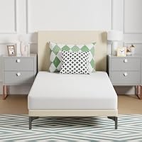 FDW | 6 Inch Twin Mattress | Medium Firm | Gel Memory Foam Mattress | White | Bed in a Box, CertiPUR-US Certified | Pressure Relief, Cooling Ventilated Foam | Washable Removable Cover