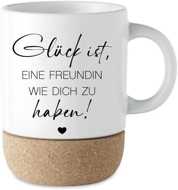 Manufaktur Liebevoll - Keramiktasse mit Korkabsetzung | Tasse mit ...