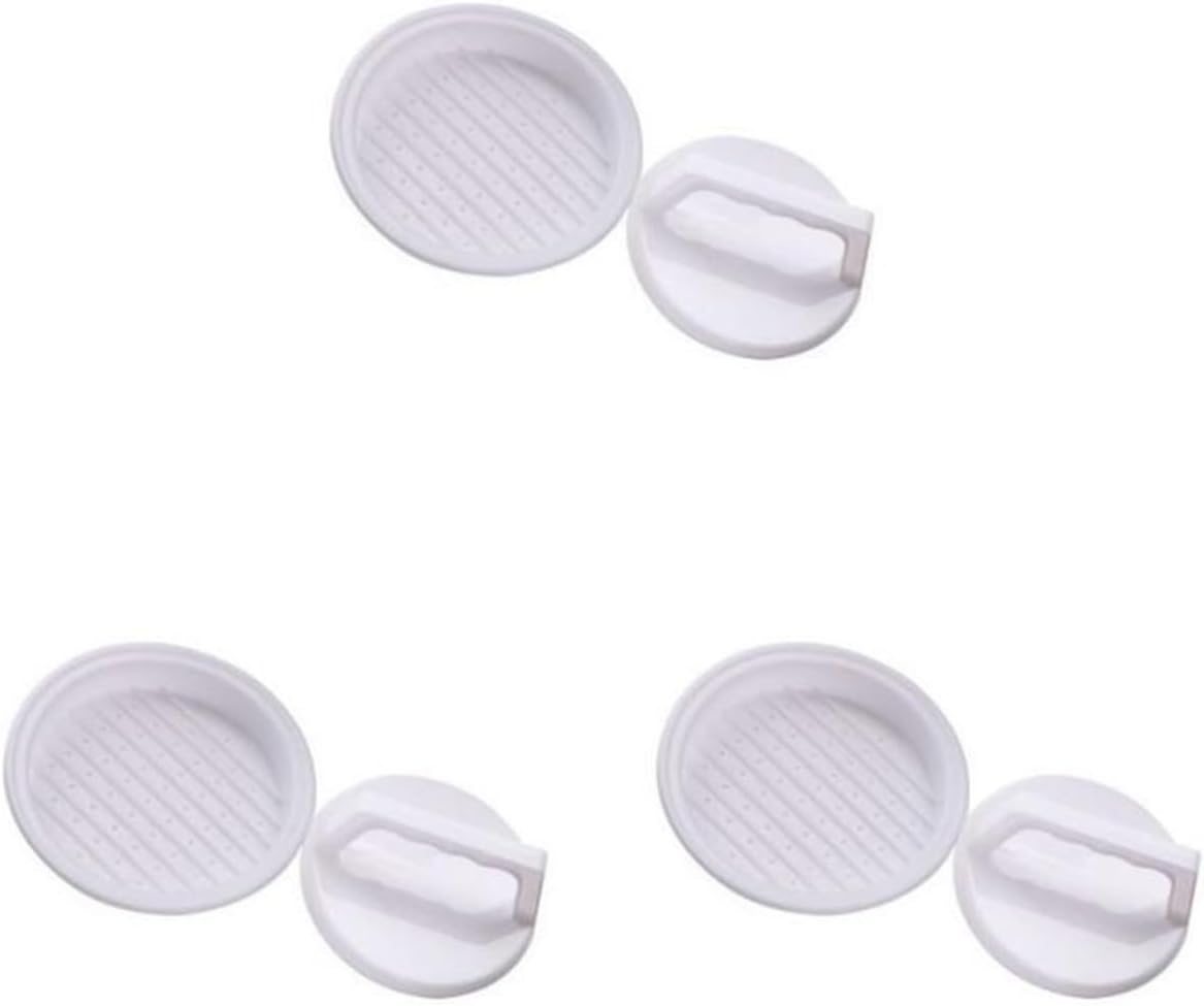 Round Shape Non-Stick Stuffed Press Making Presses Blotting Grill Maker Mould (Color : New White 3pcs)