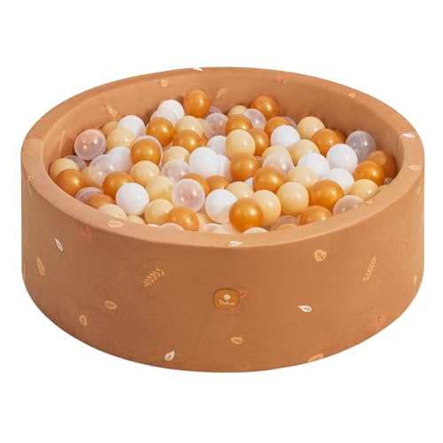 Dodozen Soft Ball Pit 90x30cm for Babies and Kids Foam Ball Pit - Super Soft Velvet without Balls - Removable and Washable - Autumn Leaves