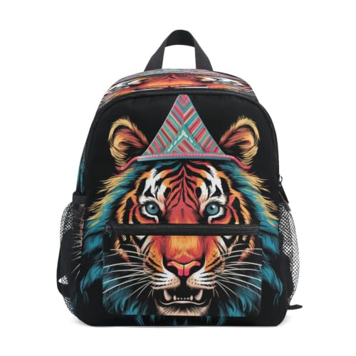 Cartable maternelle tigre et sapin de Noël pour garçons et filles de 3 à 8 ans