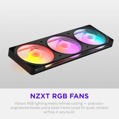 Image of NZXT F360 RGB - 360mm Single-Frame PWM RGB Fan - Black