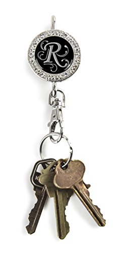 Finders Key Purse Alexx 01B-Mono R Bling Monogram R, Black